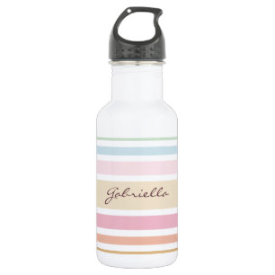 modern fine pastel colours monogram 532 ml water bottle