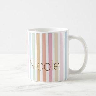 modern fine pastel colours monogram coffee mug