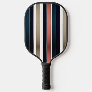 Modern Fire and Bold Diagonal Stripe Pickleball Paddle