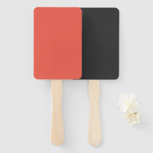 Modern Fire Opal & Black Paddle Fans – Set of 10