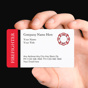 Modern Firefighter Design For Firemen Business Card