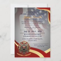 Modern Firefighter Officer Retirement Party 