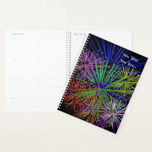 Modern Fireworks New Year Planner