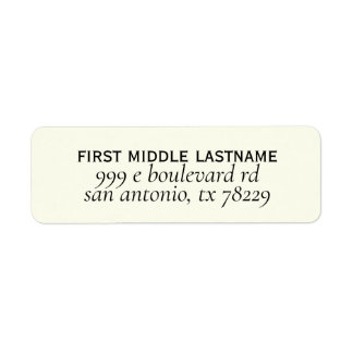 Modern First and Last Name Return Address