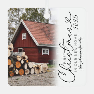 Modern First Christmas in Our New Home Metal Ornam Metal Tree Decoration