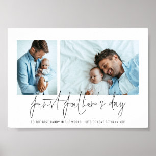 Modern First Fathers Day 2 Photos Script Poster