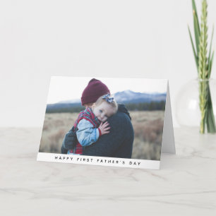 Modern First Father's Day Photo Card