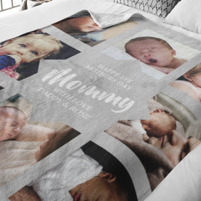 Modern | First Mothers Day | Photo Collage Fleece  (Creator Uploaded)