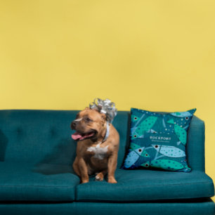 Modern Fish Pattern Customised Throw Pillow