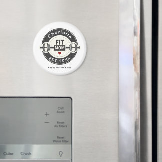 Modern Fit Mom Mothers Day Fridge Magnet