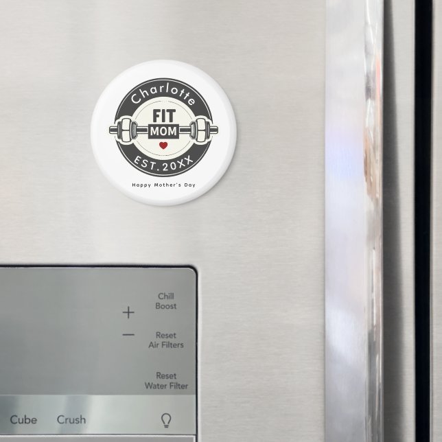 Modern Fit Mum Mothers Day Fridge Magnet (In Situ (Fridge))