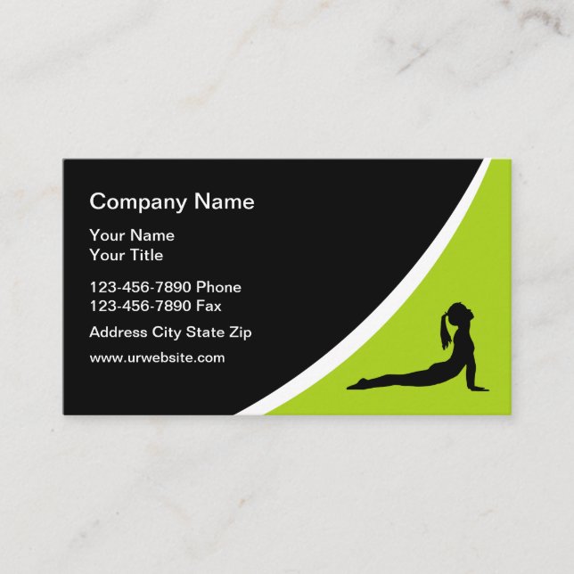Modern Fitness Business Template Card (Front)