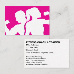 Modern Fitness Coach And Trainer Business Card