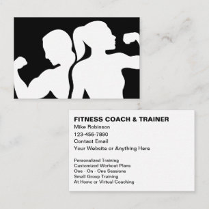 Modern Fitness Coach And Trainer Business Card