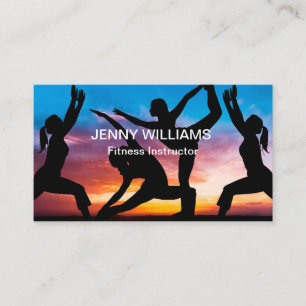 Modern Fitness Instructor Business Card