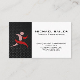 Modern Fitness Logo   Health  Business Card