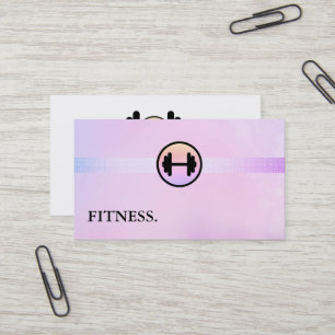 Modern Fitness Personal Trainer Business Card