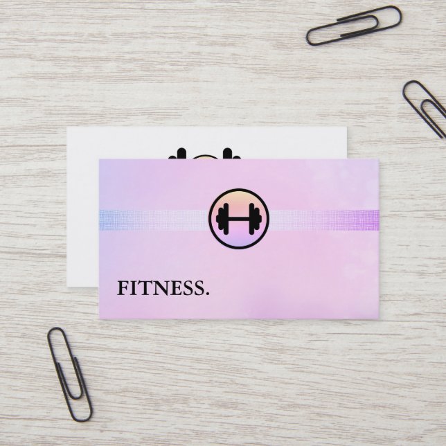 Modern Fitness Personal Trainer Business Card (Front/Back In Situ)