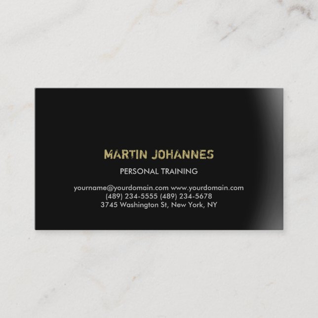 Modern Fitness Personal Trainer Business Card (Front)