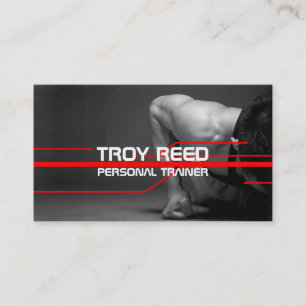 Modern Fitness & Personal Trainer Business Card