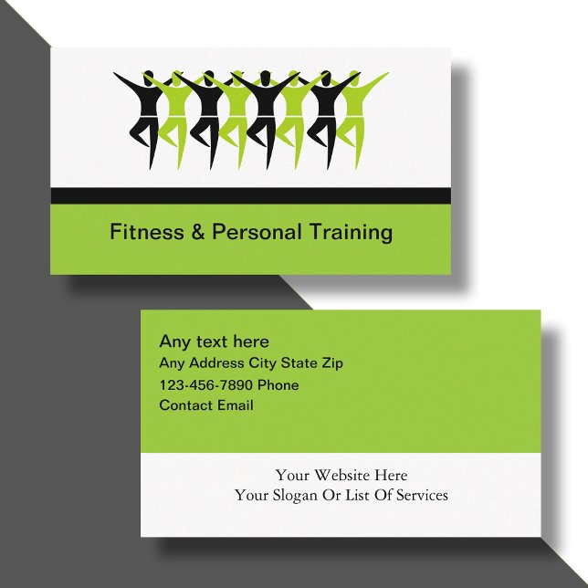 Modern Fitness & Personal Trainer New Business Card (Creator Uploaded)