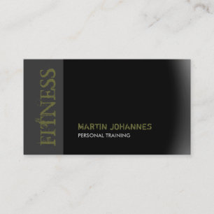 Modern Fitness Personal Training Business Card