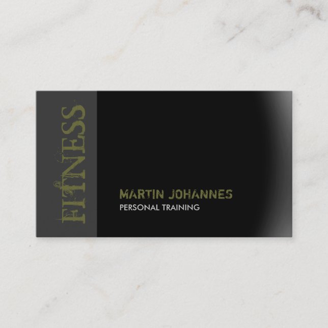 Modern Fitness Personal Training Business Card (Front)