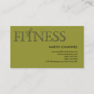 Modern Fitness Personal Training Business Card