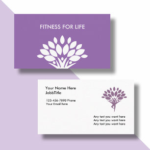 Modern Fitness Trendy Business Cards