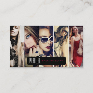 Modern Five Photo Photography Business Cards