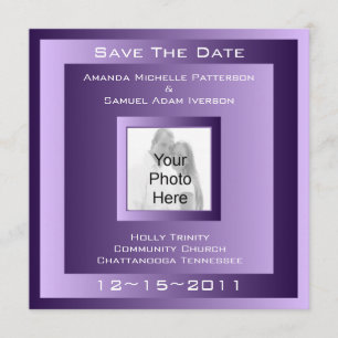 Modern Flair / Royal Plum Elegance Save The Date