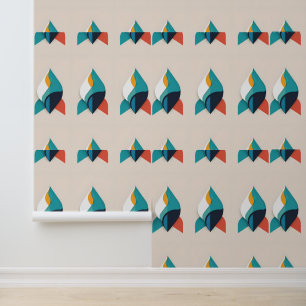 Modern Flame - Minimalist Abstract Logo Art Wallpaper
