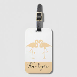 Modern Flamingo, Thank You Luggage Tag