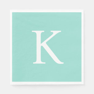 Modern Flat Graphic Daisy Robin's Egg Blue Napkin