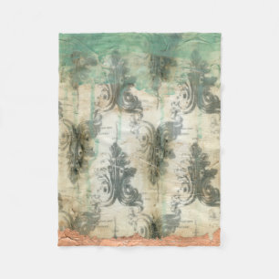 Modern Fleur De Lis Design Fleece Blanket