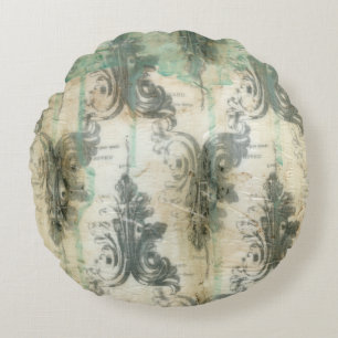 Modern Fleur De Lis Design Round Cushion