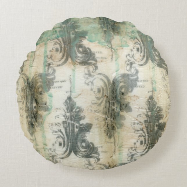 Modern Fleur De Lis Design Round Cushion (Front)