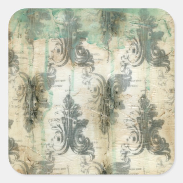 Modern Fleur De Lis Design Square Sticker (Front)