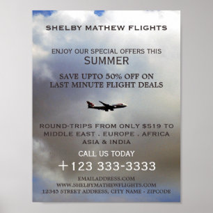 Modern Flight, Airline Advertising Poster