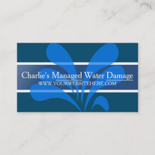 Modern Flood Water Damage Service and Cleanup Business Card