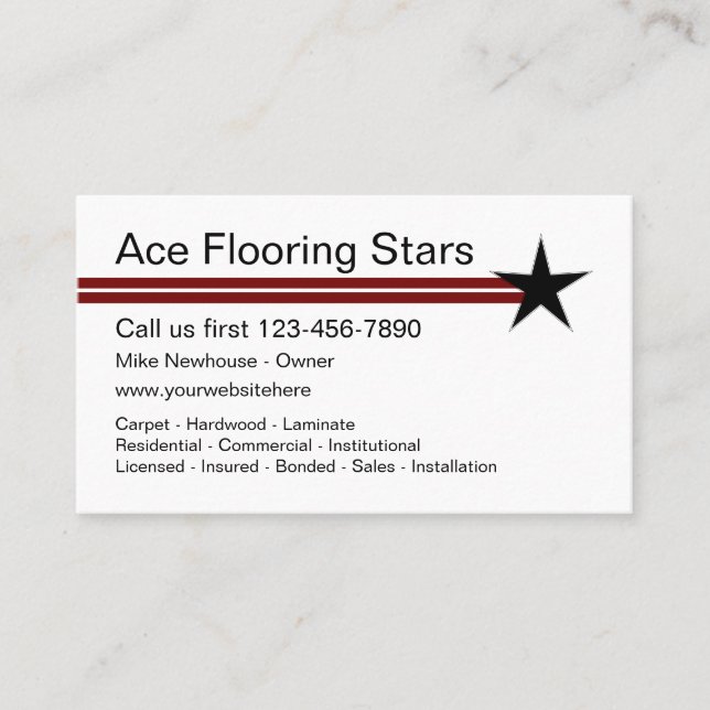 Modern Flooring Business Card (Front)