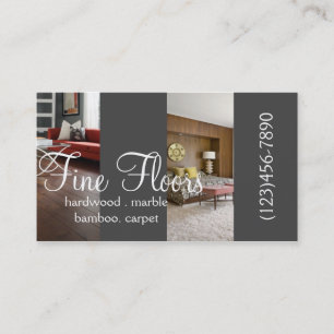 Modern Flooring Hardwood Marble Construction Business Card