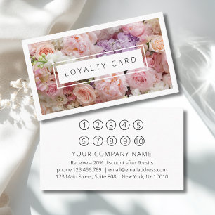 Modern Floral 10 Loyalty Card