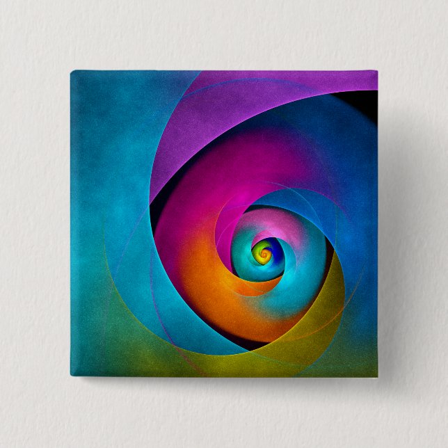 Modern Floral Abstract Art Pink Blue Pattern #17 15 Cm Square Badge (Front)