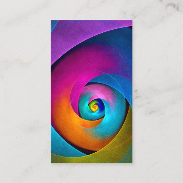 Modern Floral Abstract Art Pink Blue Pattern #17 Business Card (Front)