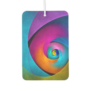 Modern Floral Abstract Art Pink Blue Pattern #17 Car Air Freshener
