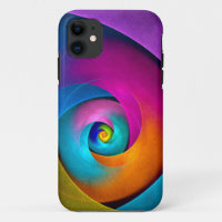 Modern Floral Abstract Art Pink Blue Pattern #17