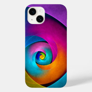 Modern Floral Abstract Art Pink Blue Pattern #17 Case-Mate iPhone 14 Case