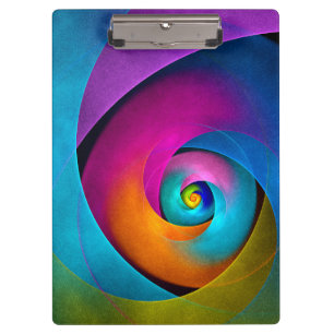 Modern Floral Abstract Art Pink Blue Pattern #17 Clipboard