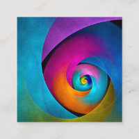 Modern Floral Abstract Art Pink Blue Pattern #17